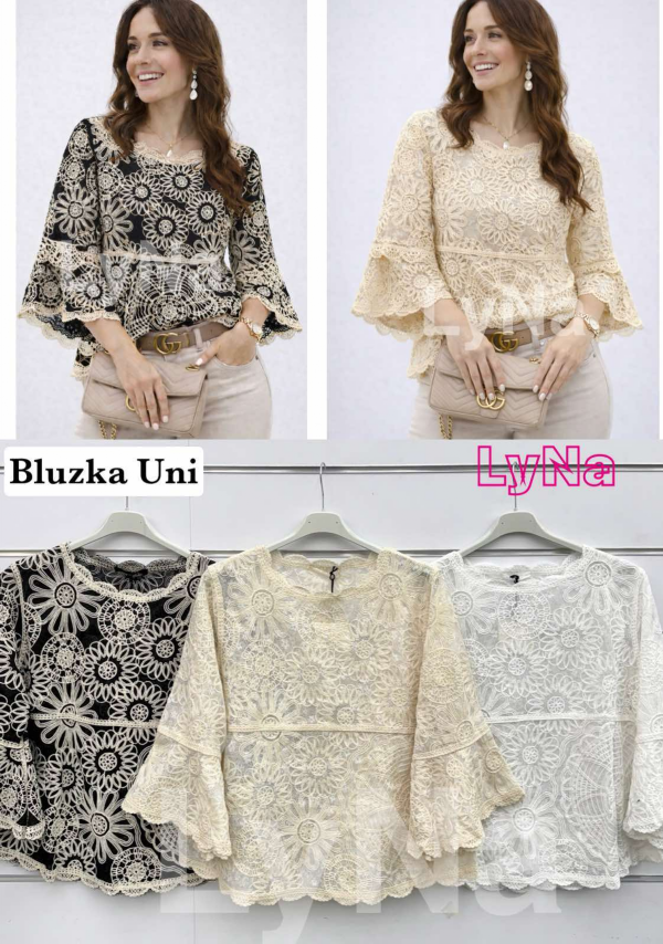 Bluzki damskie (Włoskie produkt) Roz Standard, Mix Kolor Paczka 5 szt